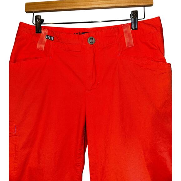 Patagonia Common Threads Orange Capri Pants Ripstop Spell Out Hiking Women's - Picture 2 of 9